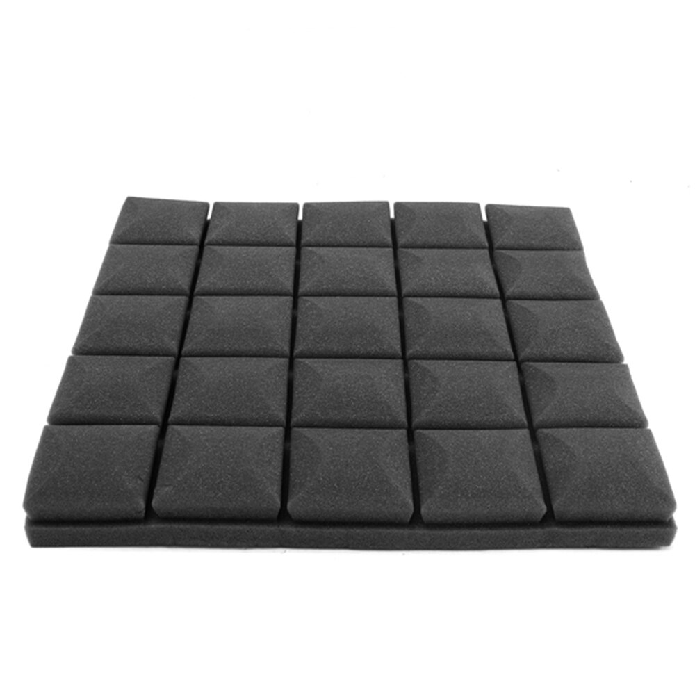 Acoustic Foam Panel Soundproof Foam Wedge Studio KTV Wall Echoes Absorption for studio recording ktv home: High-density Black