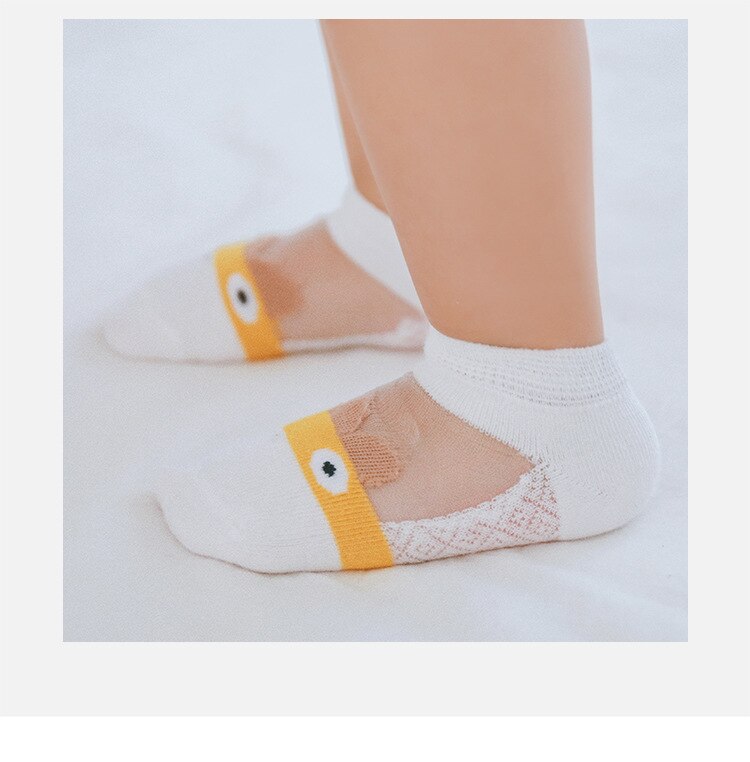 Children Summer Socks for Girls Cotton Cartoon Mesh Breathable Boat Hollowing Out Ankle Socks for Baby 5 Pairs/Lot