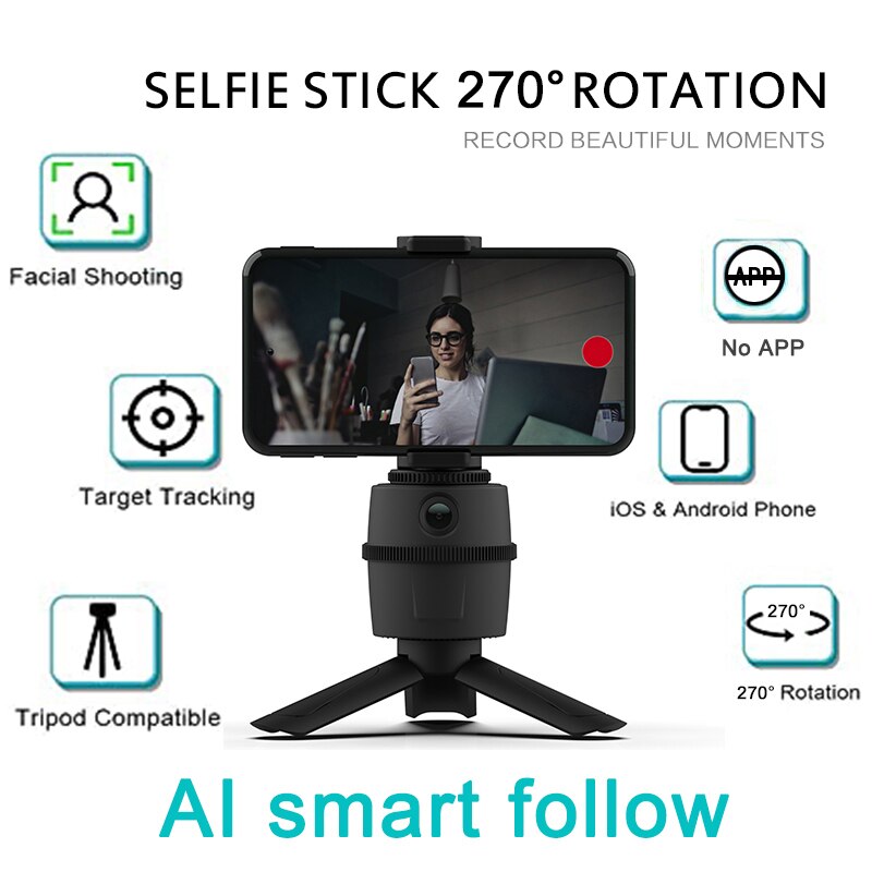 Multi-funktion 720P HD Computer Kamera Webcam IA Gesicht Verfolgung 270 ° Rotierenden Clever PTZ Persönliche Roboter Kamera PTZ Stativ