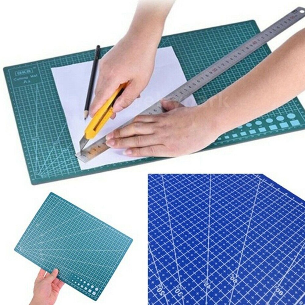 A4 PVC Double-sided Grid Lines Cutting Board Mat Self-healing Cutting Pad DIY