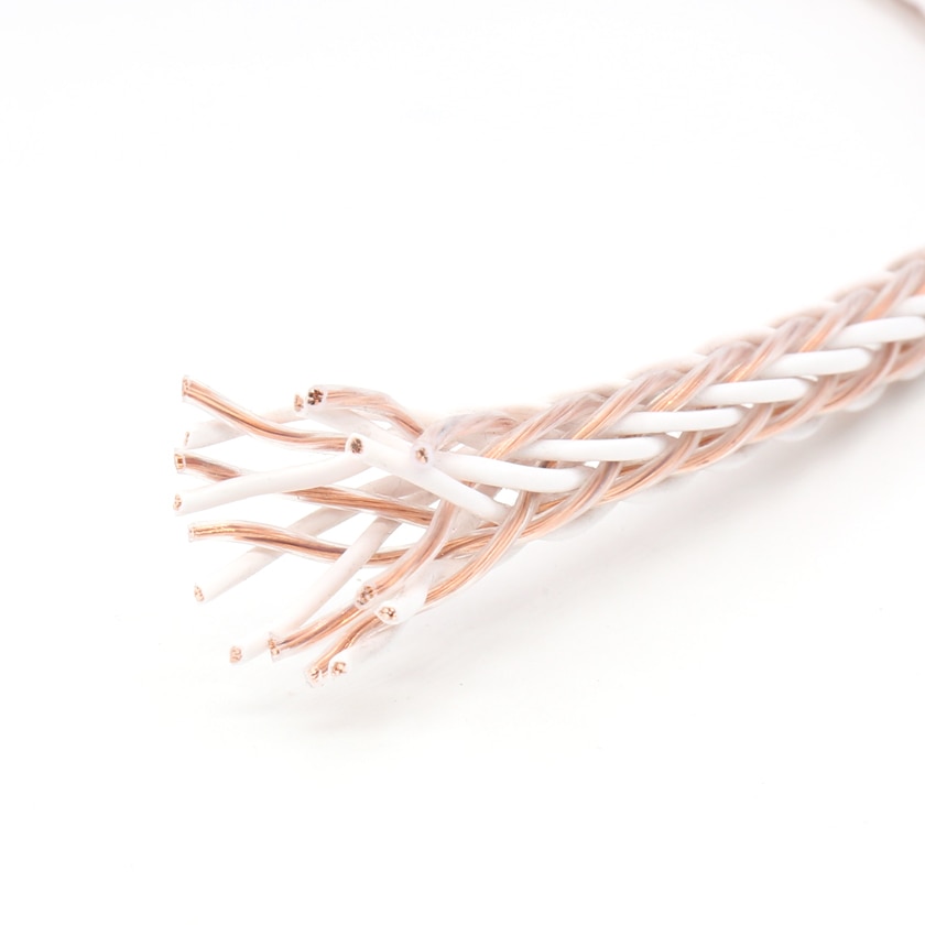 Electromart LSCP2 Pure Copper Speaker Cable – Pink, 4 Core, OFC, Per Meter