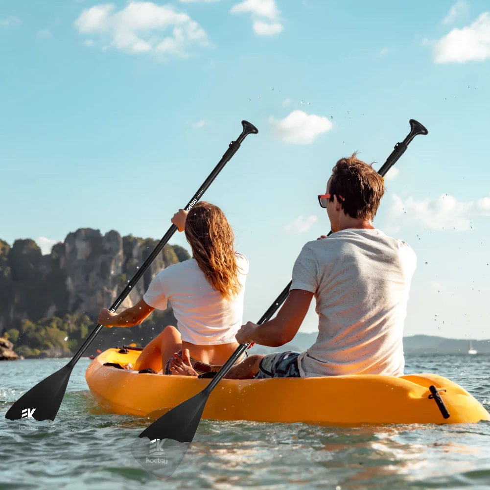 3-Piece Detachable SUP Paddle Adjustable Length Stand Up Paddleboard Paddles Aluminum Alloy SUP Surfpaddle for Canoe Kayaking