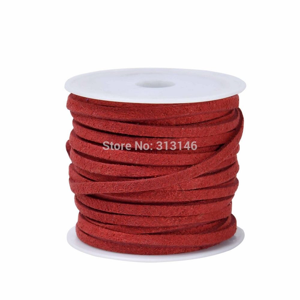 3mm 5M/Roll Flat Faux Suede Cord Leather Lace DIY Handmade Beading Bracelet Necklace Craft Supplies Jewelry Making Thread String