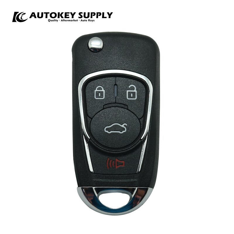 Autotyylinen chevrolet-kaukosäädin avain kasvotusten 4 painiketta kysy 433 mhz (kiinteän koodin kopiointi) auton avaimelle akftfc 404