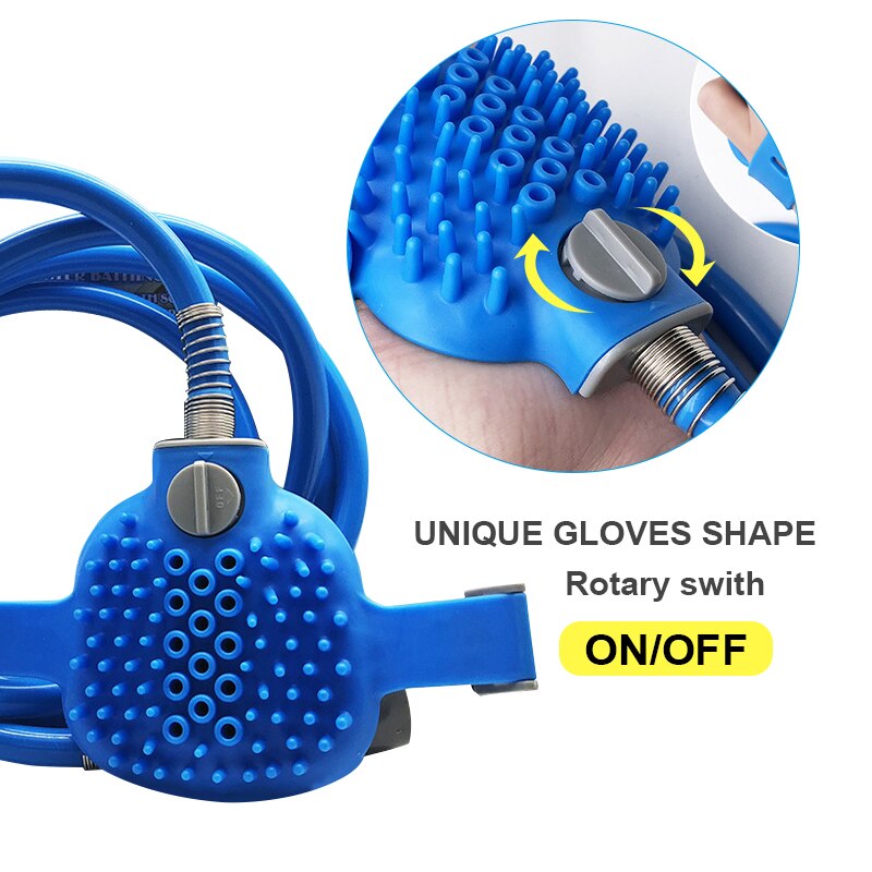 Rociador de baño para perros y gatos, boquilla de ducha, suministros de limpieza para productos de animales para mascotas, cepillo de masaje, accesorios para perros, baño para perros