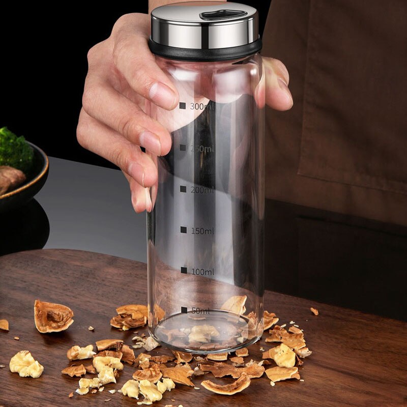 Organizador para sal y pimienta, azúcar, hierbas, tarros de vidrio para especias, condimentos de cocina, agitador de alimentos para cereales, dispositivo doméstico con medida