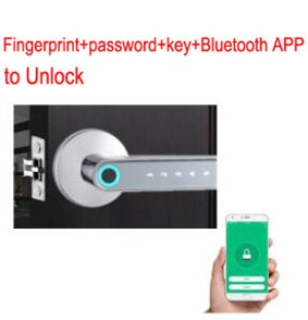 Fingerprint Door Lock Smart Bluetooth Password Handle USB Lock APP Keyless: kit3 silver