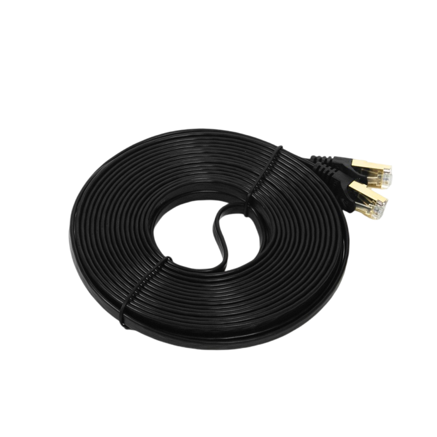 CAT7 Ethernet Cable Network Internet Lan Cable PS 4 Router RJ45 Cable: black / 2m