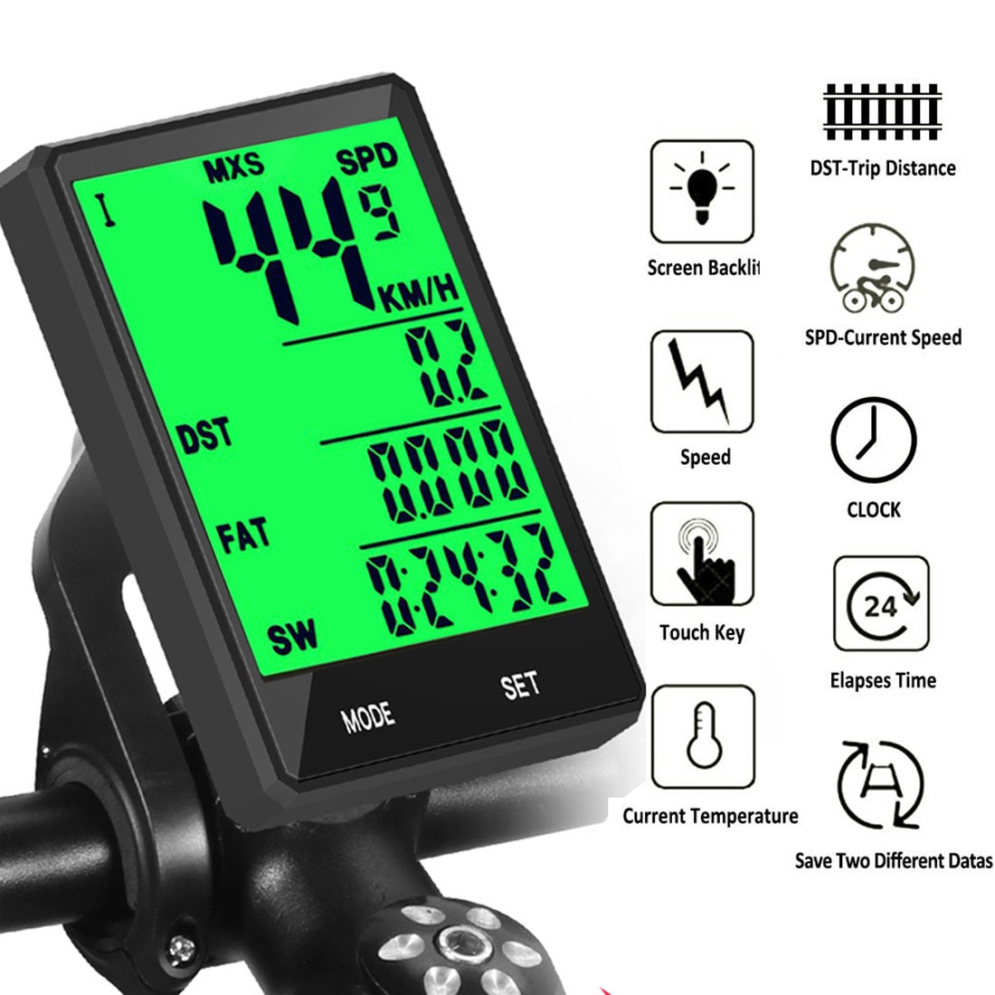 Wasserdichte Fahrrad Computer Mit Hintergrundbeleuchtung Drahtlose Verdrahtete Fahrrad Computer Fahrrad Tacho