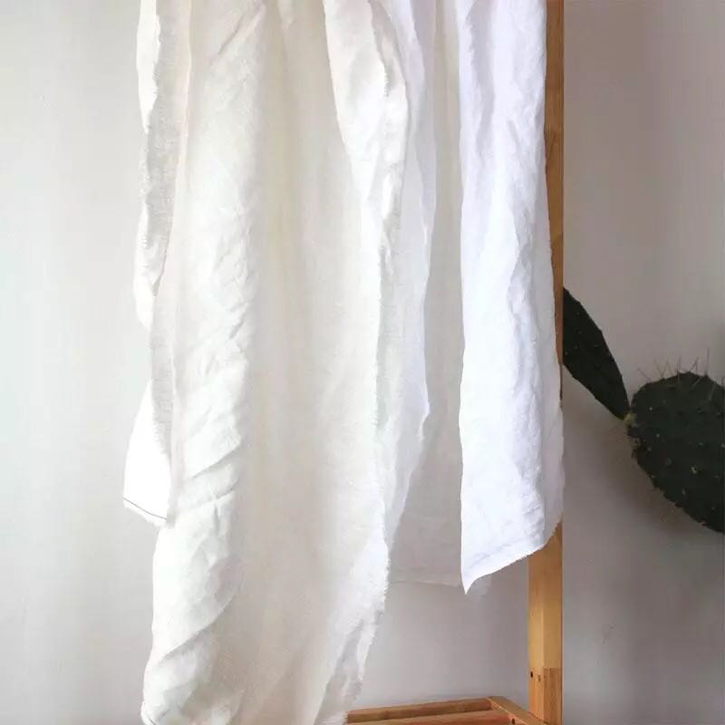 147cm width linen fabric flax cloth stone washed garment shirt fabri medium weight width 110 inch two colors available