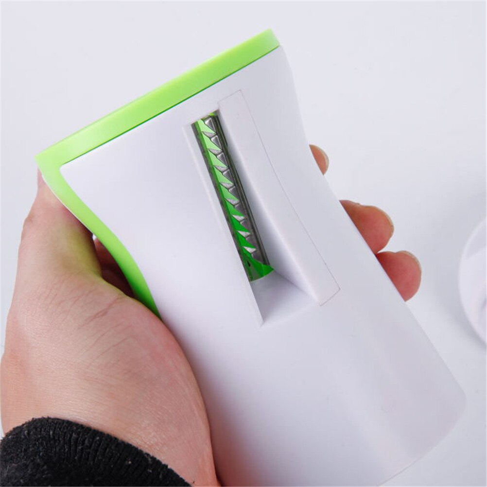 1pc Practical Kitchen Handheld Vegetable Cooking Spiralizer Slicer Tools Plastic + Metal Spiral Cutter 14*7cm