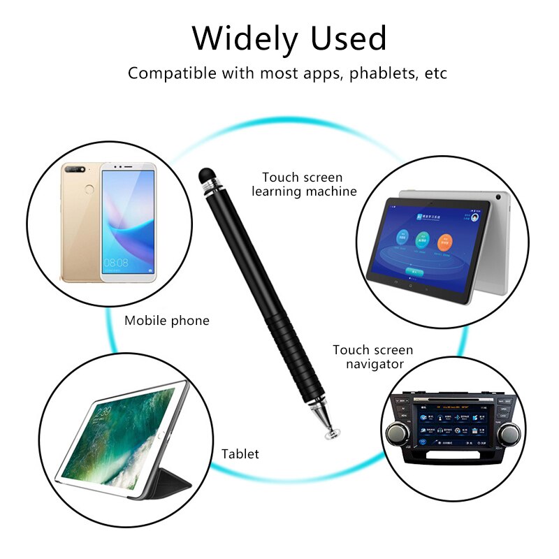 Bolígrafo Stylus Universal 2 in1 para Ipad lápices de Tablet dibujo lápiz táctil capacitiva pantalla pluma Stilus Smart Pen para la PC del teléfono móvil