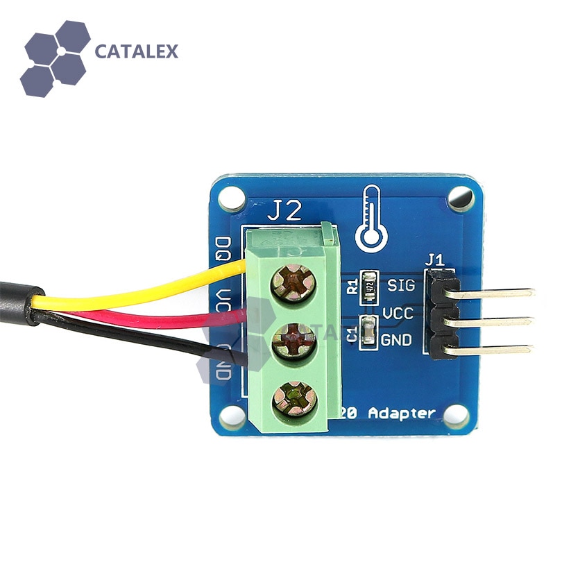 Waterproof DS18B20 Temperature Sensor (100cm) + DS18B20 Adapter Module