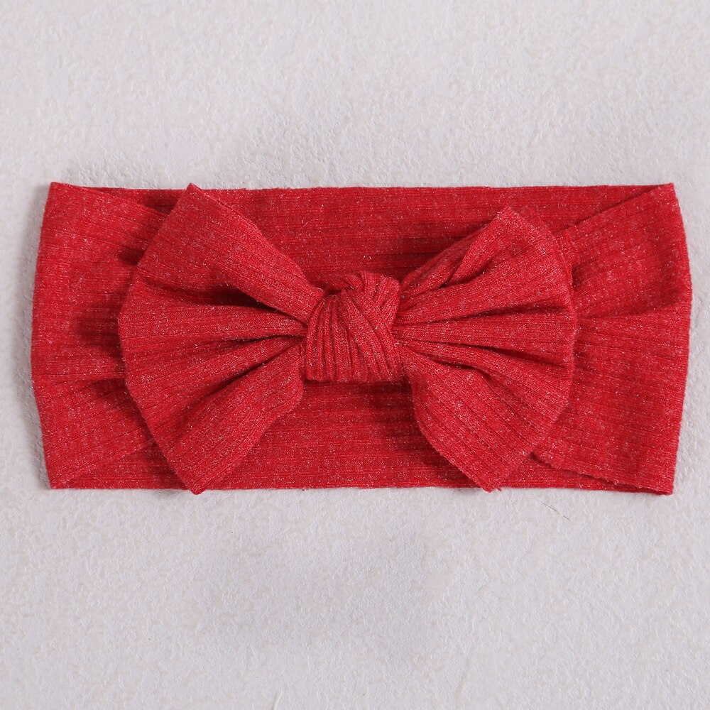 Diadema roja para niña recién nacida, accesorios para el cabello para niña, turbante con lazo sólido, diadema para niña