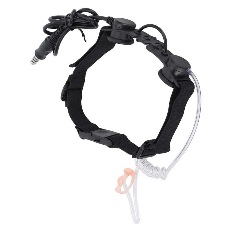 Laringofono gola microfono laringofono auricolare con tubo acustico ad aria trasparente auricolare per esterno auricolare per gola