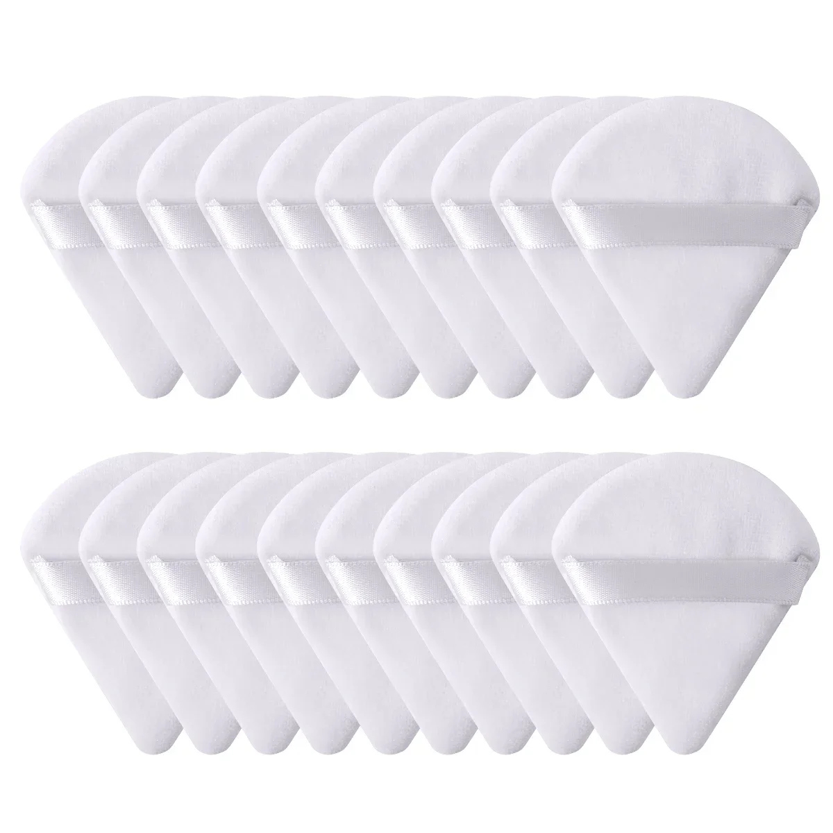 10/20Pcs Triangle Velvet Powder Puff Pizza Flours Mini Face Makeup Sponge Cosmetics Washable Lightweight Makeup Tool