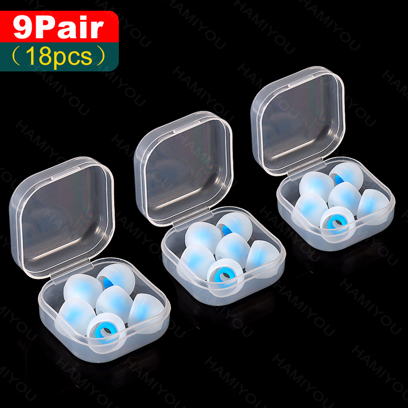 9-3 paren, noise cancelling siliconen oortelefoon accessoires, 4mm vervangende oortelefoon accessoires, zachte oordoppen, L M S in oortelefoon oordoppen. Geschikt voor hoofdtelefoons met poorten van 4-6 mm diameter: M / WHEAT