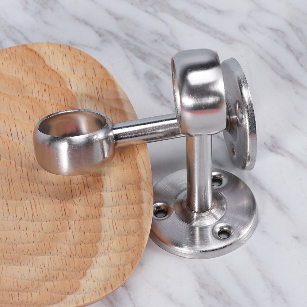 6pcs Stainless Steel Wardrobe Rod Rail Closet Rod Support Shelf Pipe Bracket Holder for Home