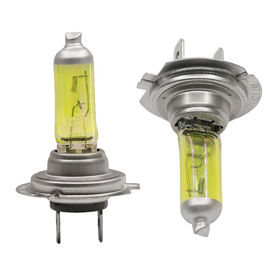 2Pcs H7 Halogeen Koplamp 100W Auto Mistlamp Lampen 3200-3500K Geel Gouden Auto Hlogen Licht bron Externe Lampjes