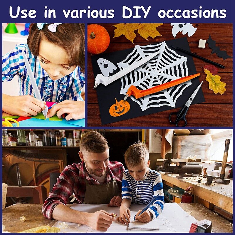 3 Pieces 360 Rotating Craft Cutting Tools Set with 9 Pcs Rotating Carbon Steel Replacement Blade and Cutting Mat