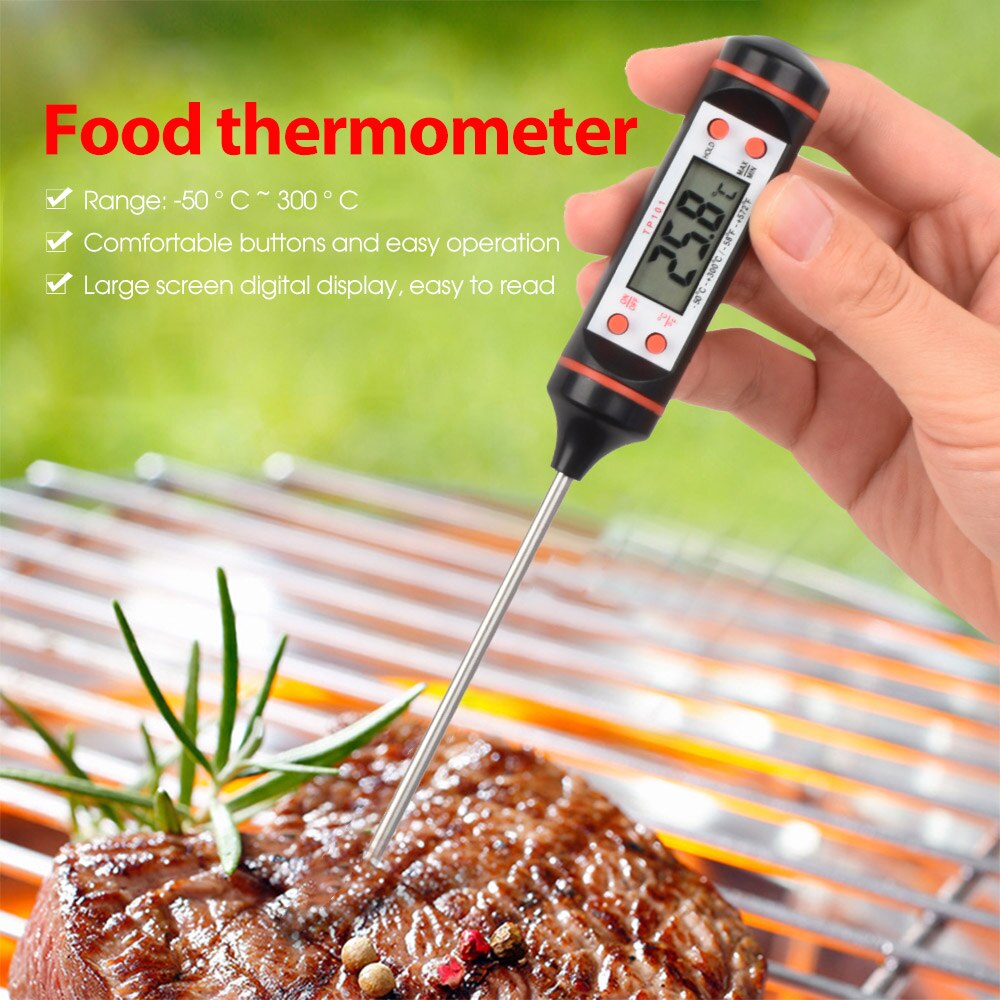 Kitchen Accessories Electronic BBQ Digital Thermometer Cooking Food Probe Meat Water Milk Meat Thermometer Gadgets Kitchen Tools