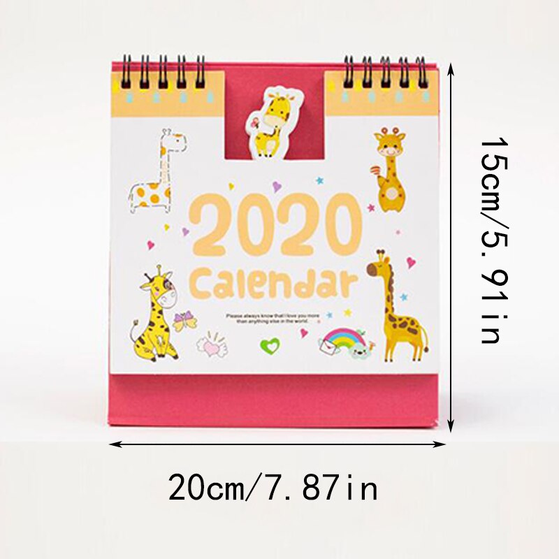 Cartoon Mini Kalender Creatieve Cartoon Klein Dier Bump Kalender Planning Kantoor Schoolbenodigdheden Briefpapier