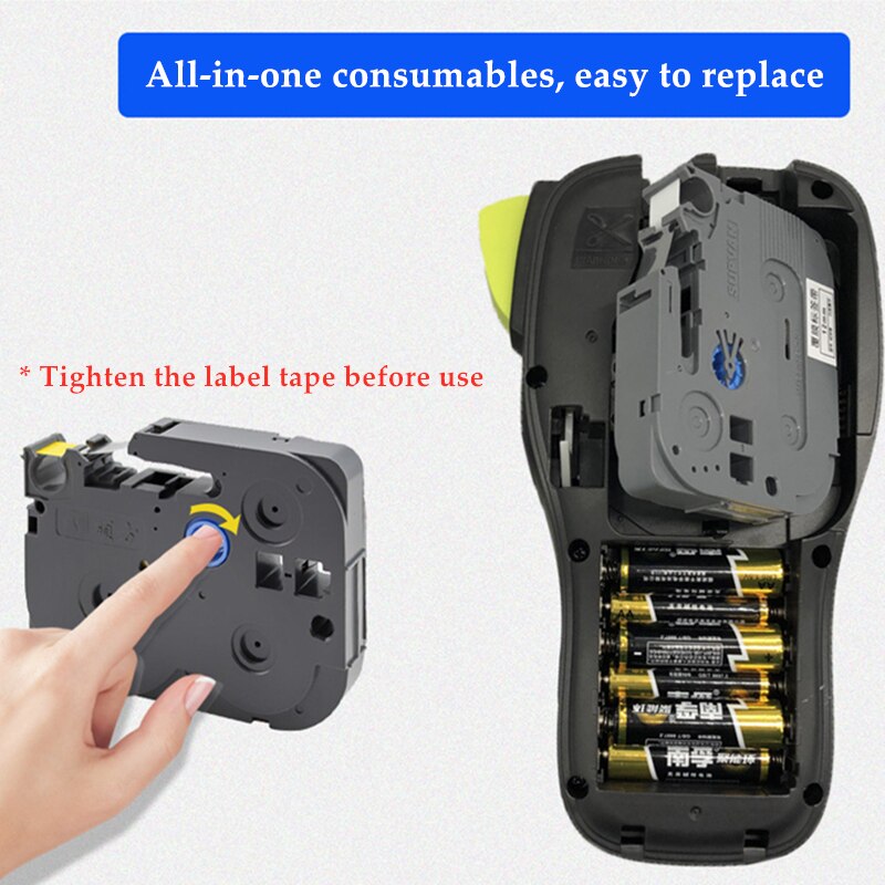 LP5125B Draagbare Draadloze Label Printer 9Mm Handheld Label Maker Industriële Kabel Etiketten Printer Printing Machine