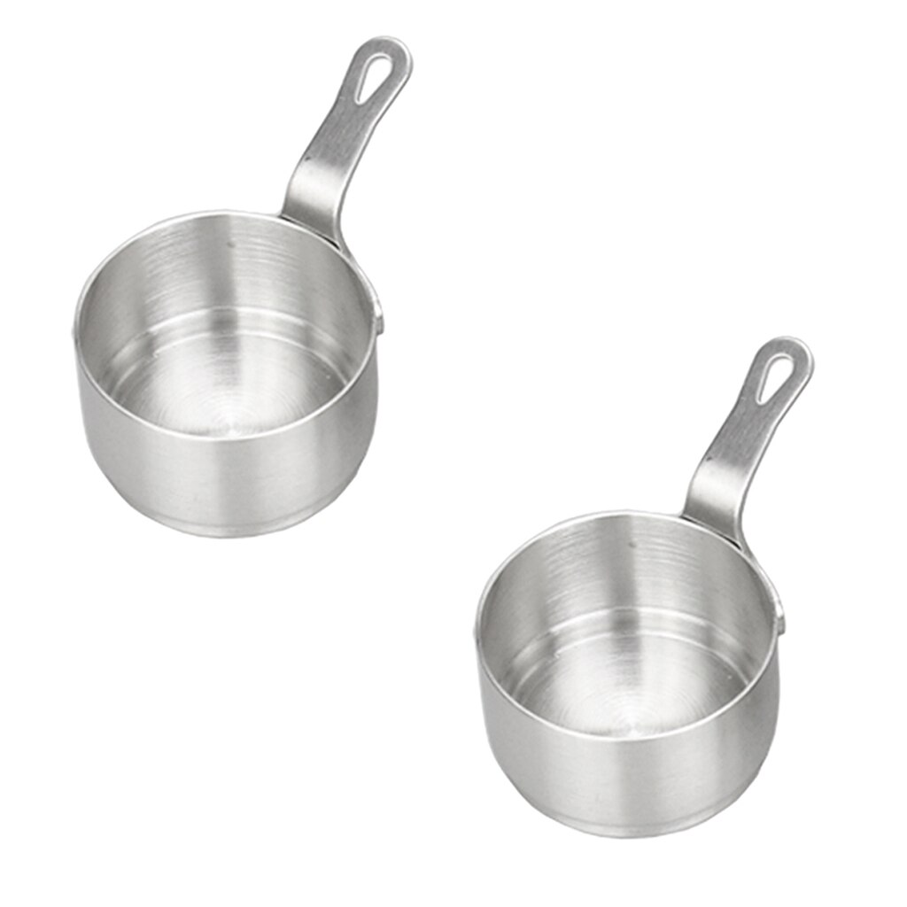 2 stk non-stick mini kasserolle kokekar kokepanne gryte saus serveringspanne 50ml