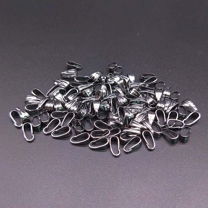 100pcs Ketting Hanger Connectors Hanger Clip Sluiting Pinch Clip Bail Kraal Zorg Gesp Opknoping Sieraden Bevindingen DIY Accessoires: Gun black