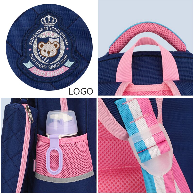 SUN huit orthopédique garçon école sac à dos sacs d'école pour garçons sac d'école fille étanche enfants sac Mochila Escolar 16.5 pouces