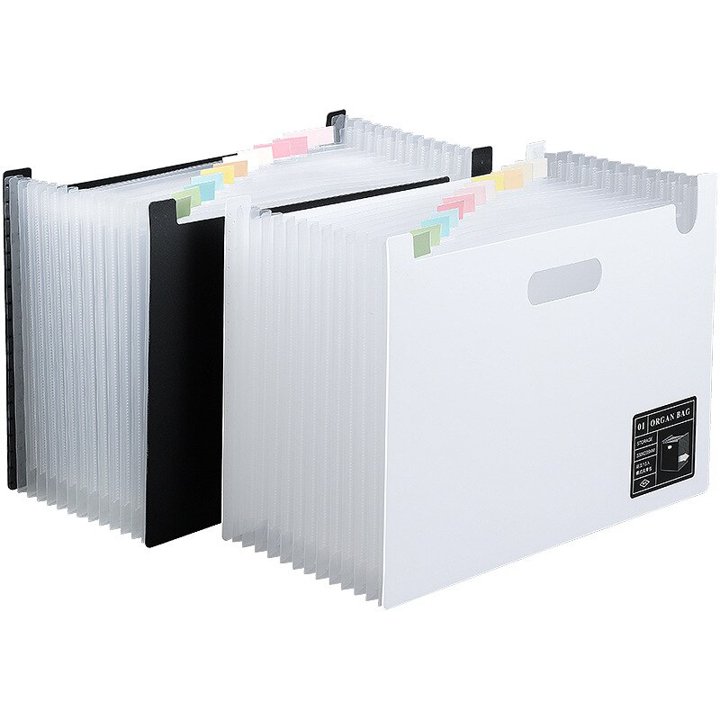 Orgel Map Opbergdoos 13-Layer Verticale Map Transparante Insert Orgel Zak Multi-layer Map Kantoor Opslag Briefpapier