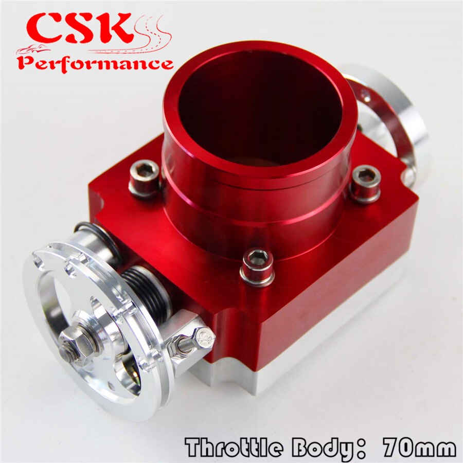 70MM THROTTLE BODY PERFORMANCE INTAKE MANIFOLD BILLET ALUMINUM HIGH FLOW RED