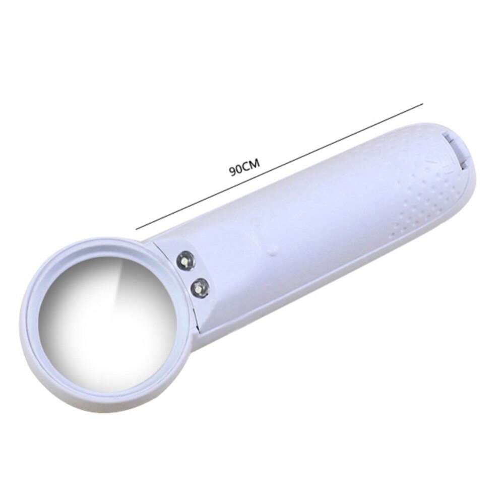 Hand illuminated magnifier / magnifying glass / Reading support with 15 X magnification and LED lens diameter For
