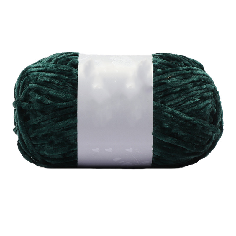 1Pc 100g Velvet Yarn For Hand Knitting Chenille Crochet Yarn Soft Threads Baby Line For Sweater Scarf Doll Amigurumi 180m/7086i: GRAY