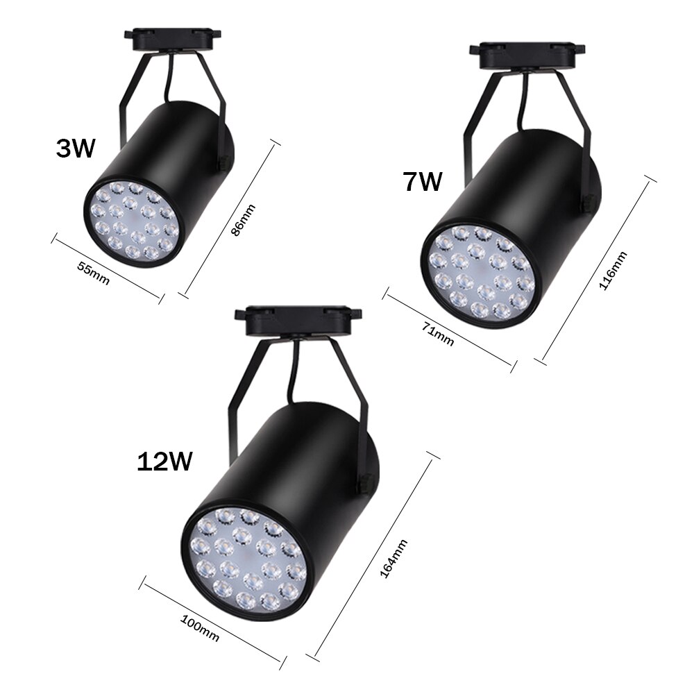 Led Track Lichten 3W 7W 12W Led Light Rail Track Lampen Lampen Verlichting Spots voor Kleding winkel Winkel lichten