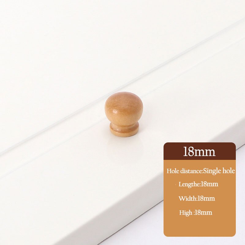 1Pc Cabinet Drawer Handles Knobs Door Window Kitchen Cupboard Wardrobe Dresser Pulls Furniture Hardware Natural Solid Wood: 1
