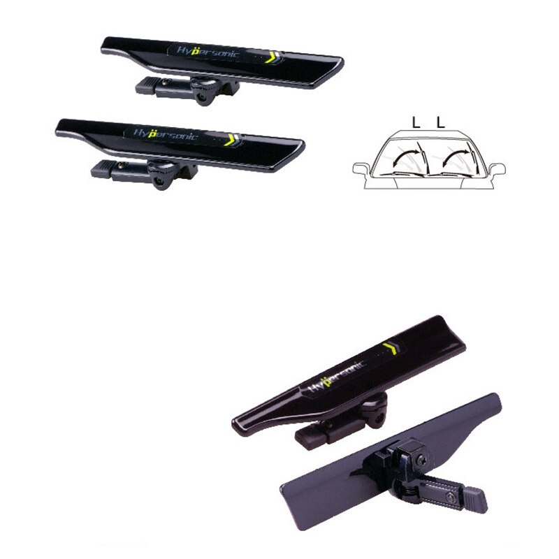 Hypersonic 2 pièces noir support d'essuie-glace pare-brise essuie-glace aile essuie-glace lame Spoiler Mate aile Auto voiture outil accessoires