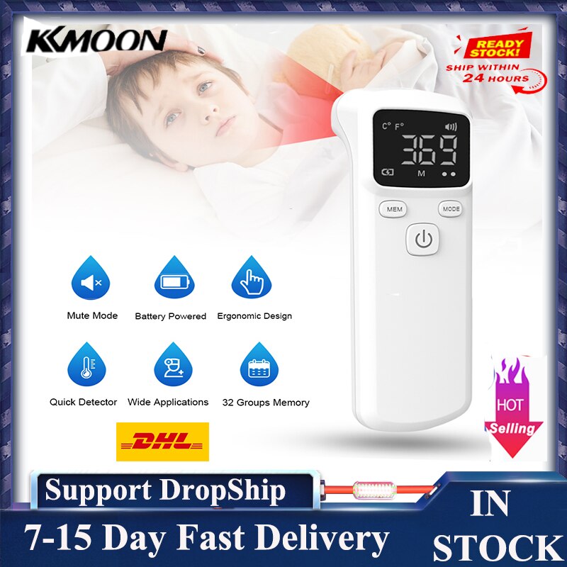 B3 Non-contact Infrared Thermometer Automatic ℃ ℉ Bluetooth Thermometer Optical Ranging Light Alarm Wall-mounted/ Hook / Screw: MD1842