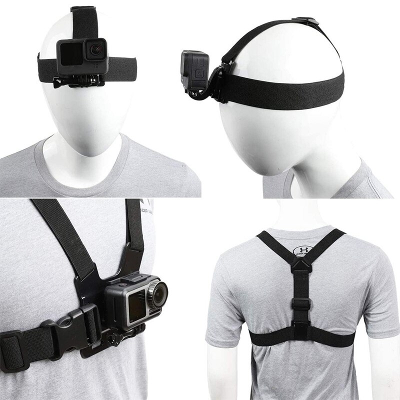 Voor Sjcam Accessoires Borst Harness Mount Hoofd Riem Voor Sjcam SJ4000 SJ5000 M10 Gopro Hero 4 3 + 3 actie Camera