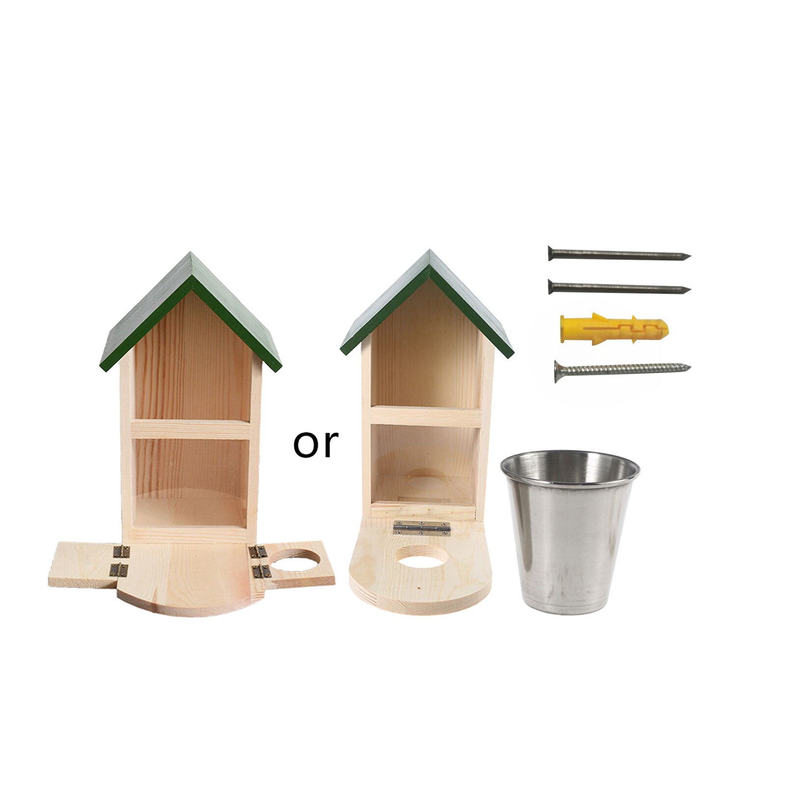 Wood Squirrel Feeder for Outside Chipmunk Feeding Station for Garden Yard