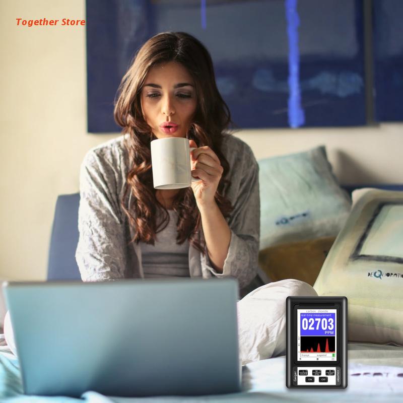 Air Monitor Indoor CO2 Detector Carbon Dioxide Detector Large Display 6XDD