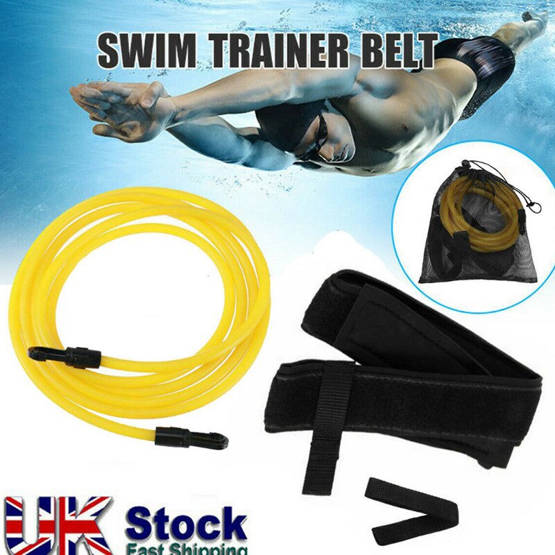 Cross Border Swim Underwater Training Resistance Band Static Tension Band Swimming Training Device Manufacturers Dir: 6 9 3 M Yellow