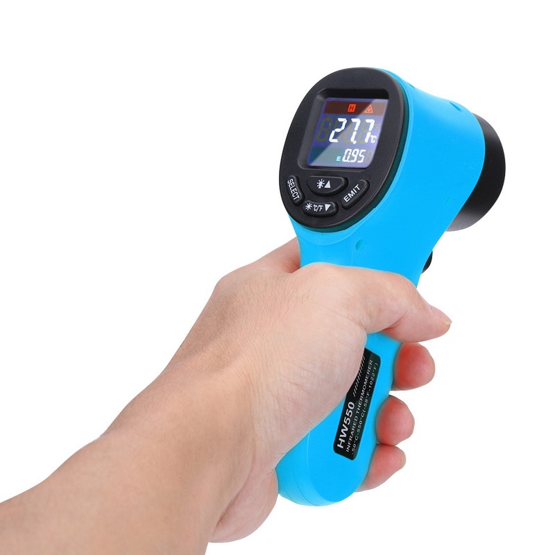 HW550 Handheld Infrared Thermometer Non-contact Temperature- -50~550°C LCD Kitchen Digital Termometer Sensor
