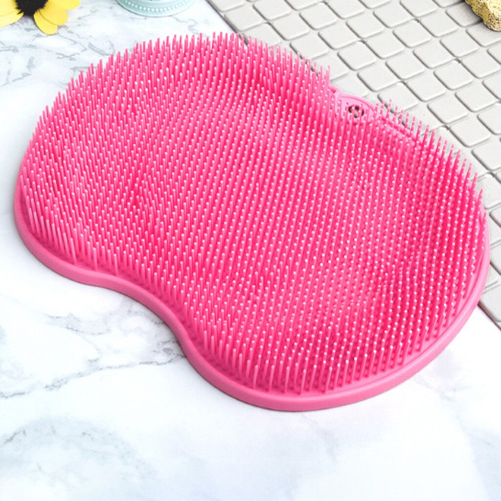 Foot Massage Shower Mat Bath Silicone Exfoliating Scrub Mat Bathing Cleaning Massage Floor Door Cushion Rug Pad Carpet