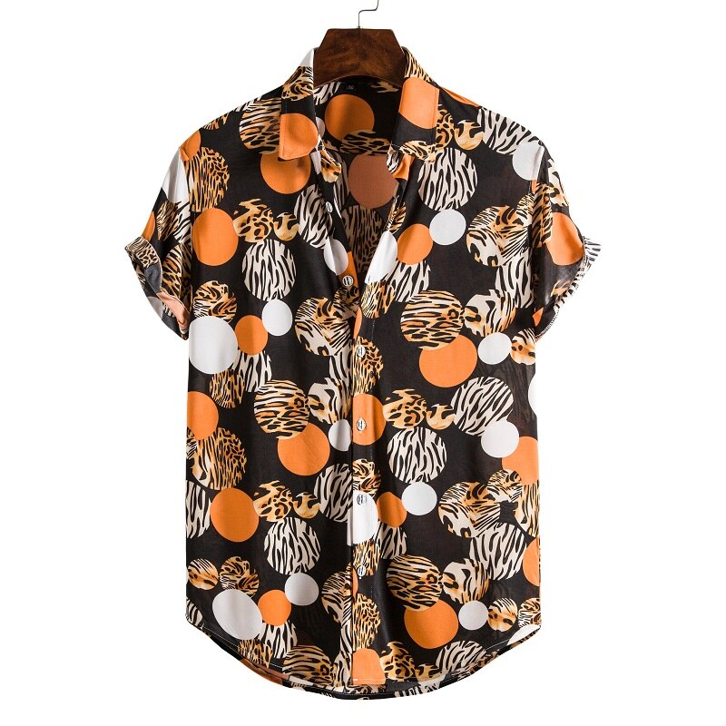 Mens Short Sleeve Hawaiian Shirt Fast drying Plus Size Asian Size M-5XL Summer Casual shirts for men
