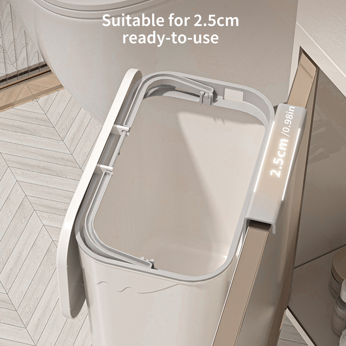 Hängender Küchen-Mülleimer mit Deckel, ein der Zauberstab montierter Küchen-Mülleimer, hängender Wohnmobil-Mülleimer für Schranktüren, Schrank, Badezimmer