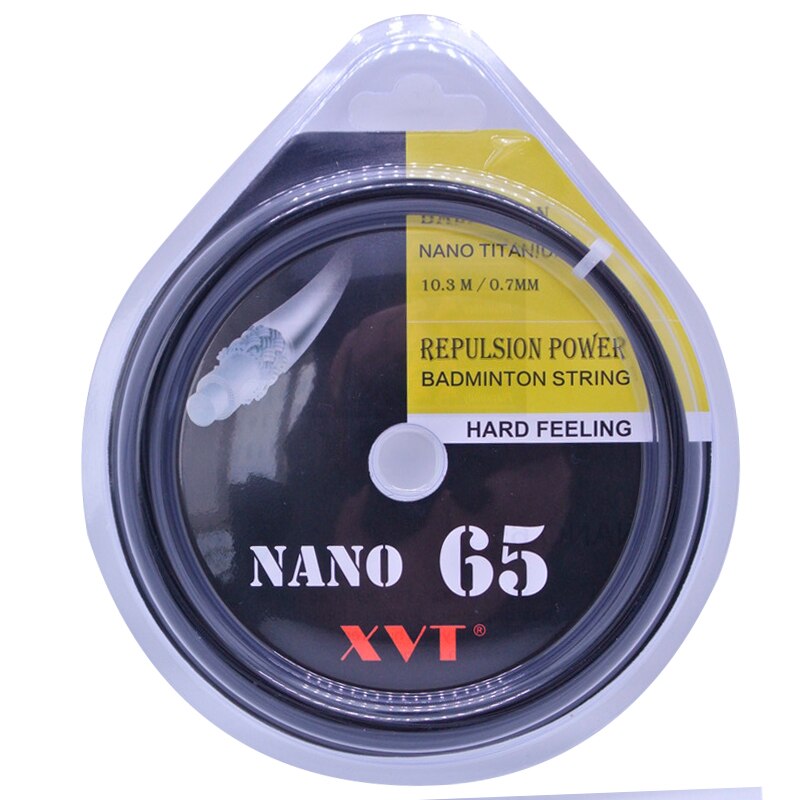 XVT 65 Hard feeling 28-30Lbs 10.3 meters badminton string / badminton racket string 4pcs/lot: 4Black