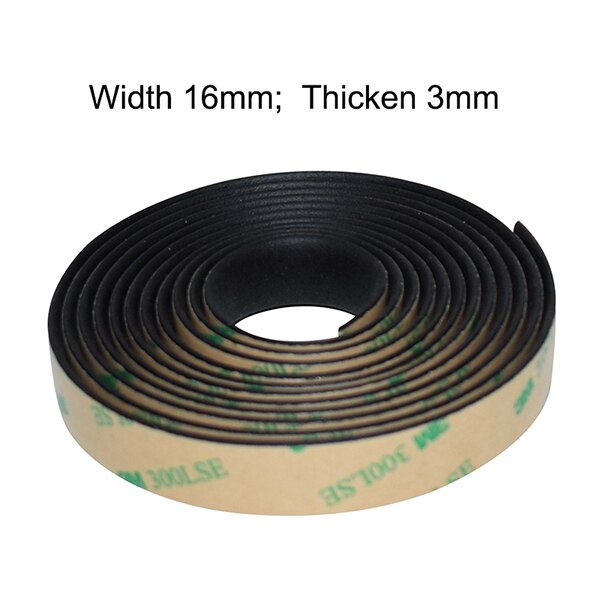 3 Meters Car Window Sealant Rubber Sunroof Triangular Window Sealed Strips Seal Trim For Auto Vehicle Front Rear Windshield: 16mm