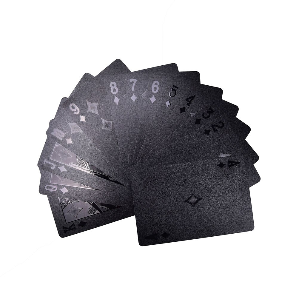 Kreative Standard Spielkarten Poker Wasserdicht Spielkarten Kunststoff Karten Sammlung Schwarz Diamant Poker Karten