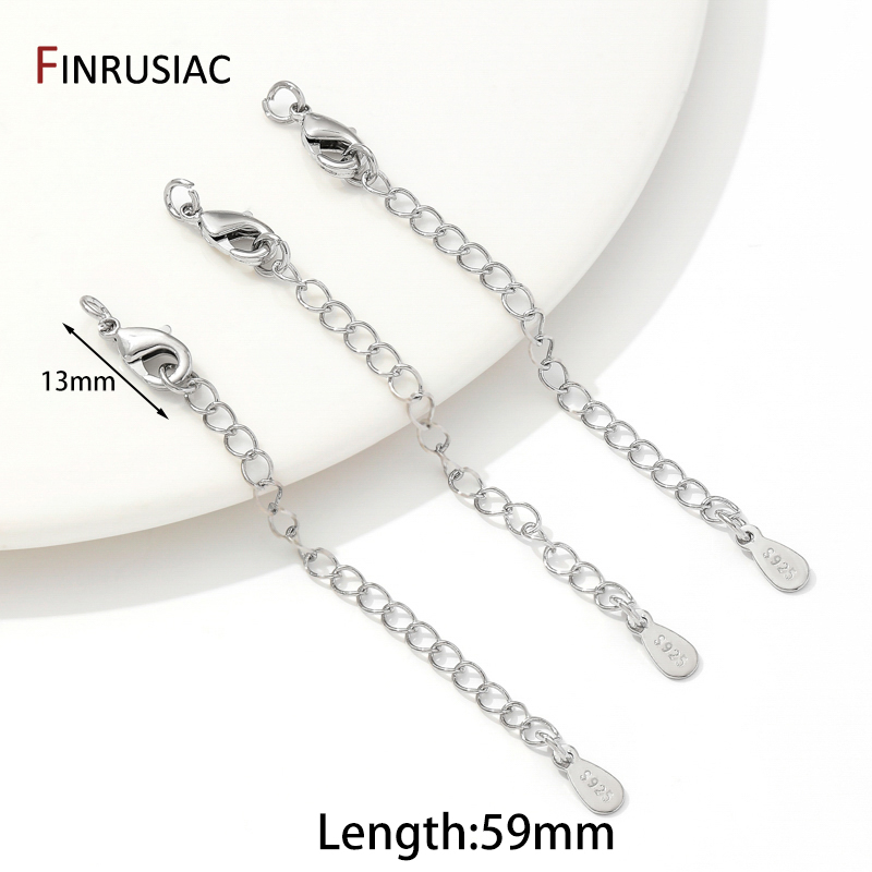 Cadenas de extensión de latón chapado en oro de 18 quilates con cierres de langosta, conector de eslabones, cola de collar, suministros de accesorios de pulsera DIY: 16 mm / Color